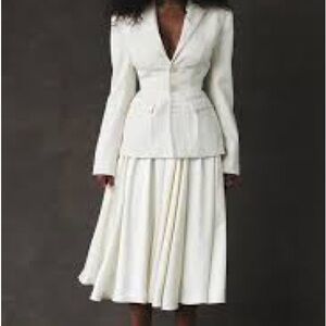 House of CB Cream Midi Skirt Suzette *tailored